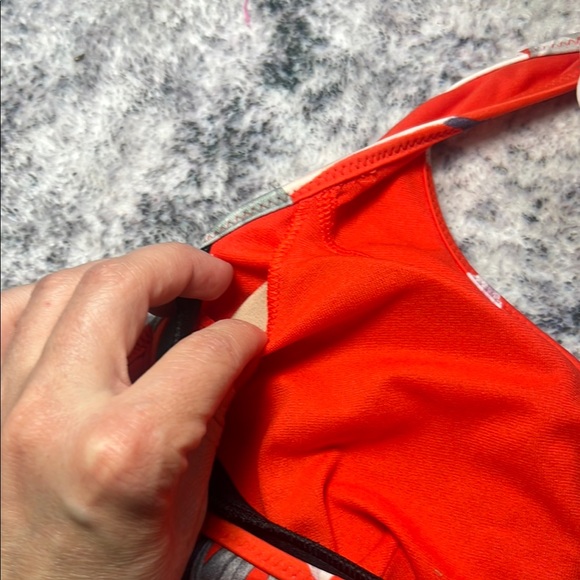 Athleta Red Floral Bikini Top - Picture 5 of 5